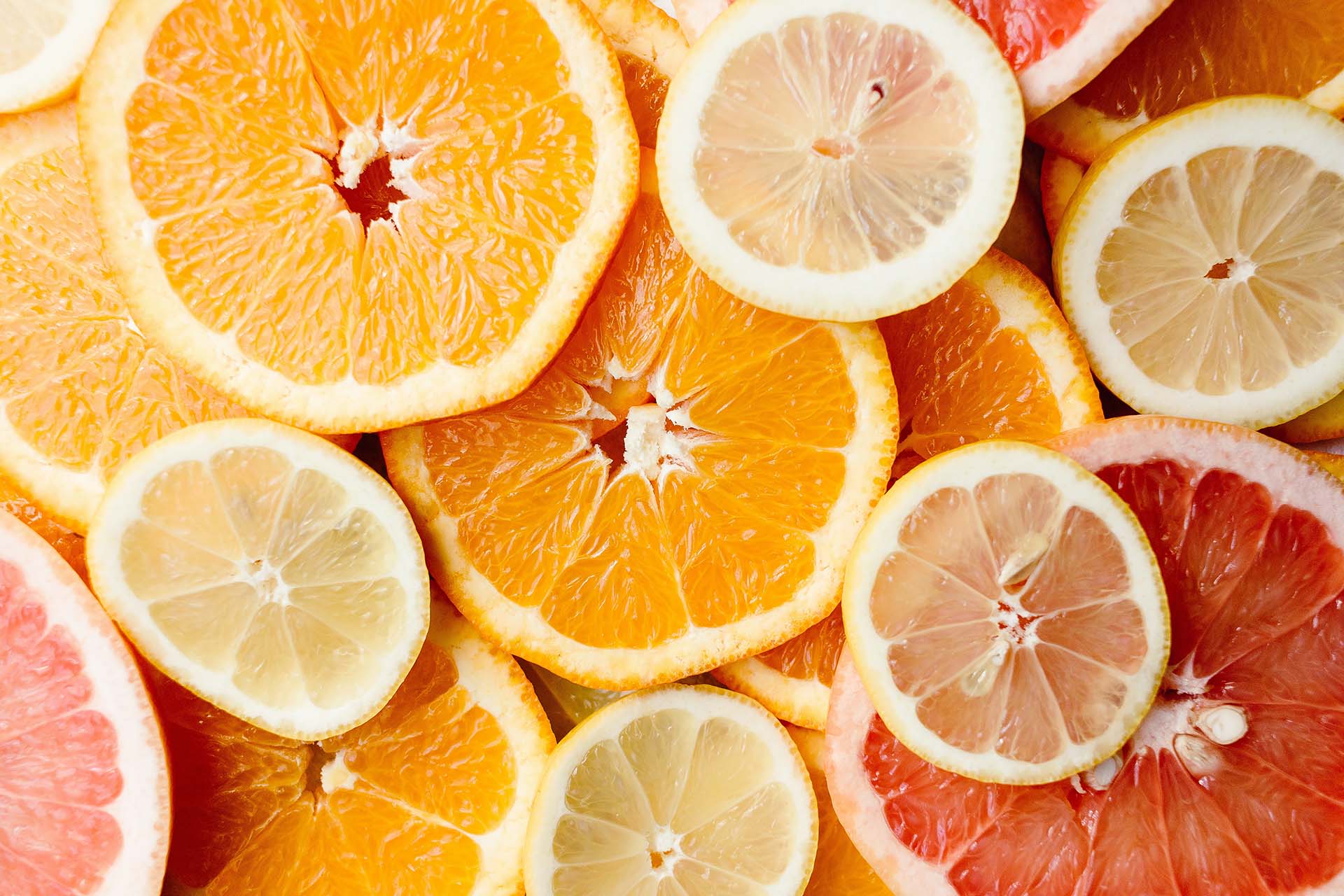 orange and lemon slices