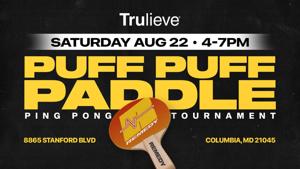 Trulieve Puff Puff Paddle ping pong tournament